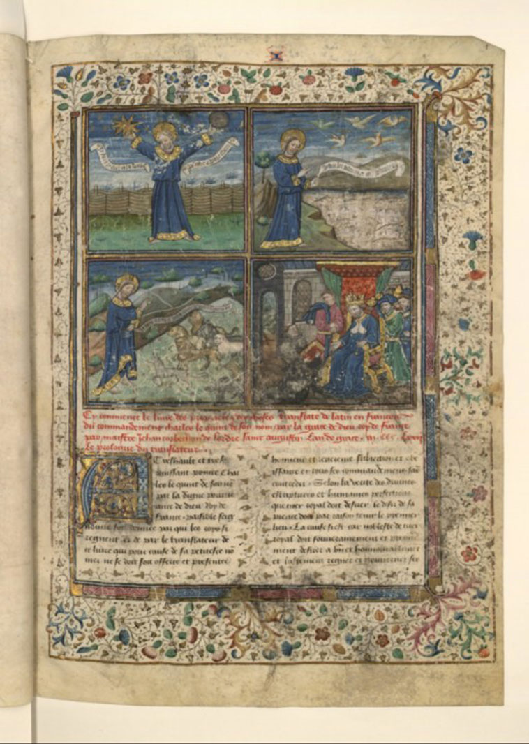 Vue du folio 1, le prologue du texte
