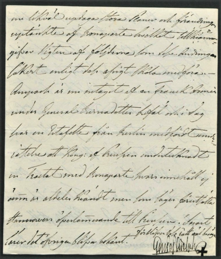 Letter from King Gustav IV Adolph, last Swedish king of Finland, to G. M. Armfelt, 17.3.1806. 
National Archives of Finland, http://digi.narc.fi/digi/view.ka?kuid=42131218